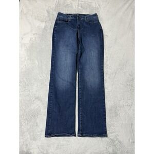 NYDJ Jeans Womens 6 Blue Marilyn Straight Medium Wash Stretch Denim‎ 28x30.5